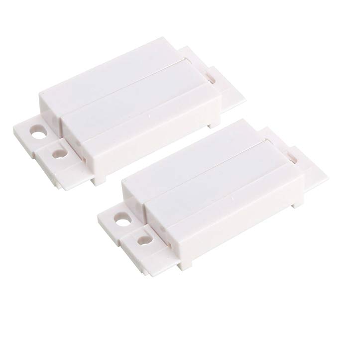 uxcell 2pcs MC-31 Surface Mount Wired NO Door Contact Sensor Alarm Magnetic Reed Switch White