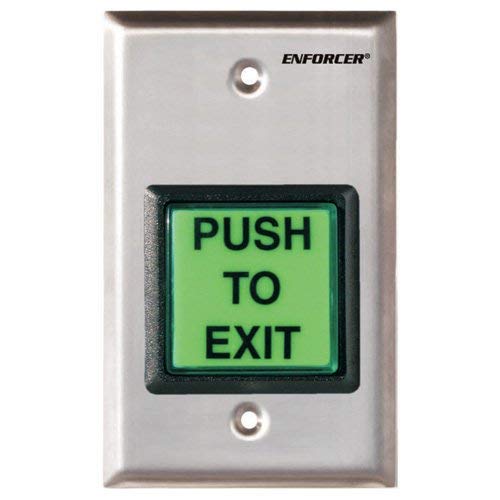 SD-7202GC-PTQ Seco-Larm Stainless-Steel Illuminated Request-To-Exit Plate w/ Timer