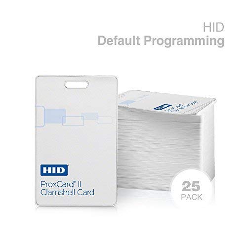 Genuine HID ProxCard II 1326 LMSMV Clamshell Proximity Card for Access Control. Standard 26 bit H10301 Format. (25 Pack, Genuine HID)