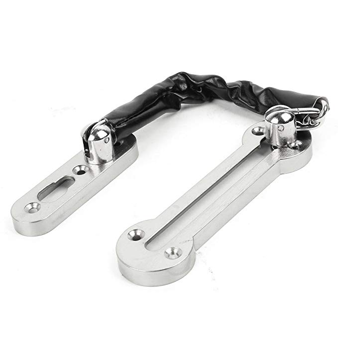 Home Door Security Chain Guard Safety Lock Stainless Steel Silver Tone