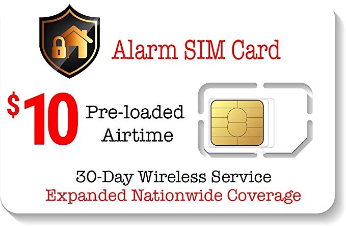 Alarm SIM Card For GSM Home/Business Security Alarm System - 30 Day Service - Nationwide Coverage