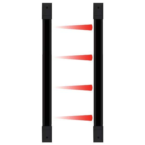 Seco-Larm Enforcer Curtain Sensors, In/Outdoor, 4 Beams, 22.5 In., Black (E-9622-4B25)