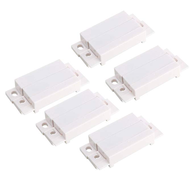 uxcell 5pcs MC-31 Surface Mount Wired NO Door Contact Sensor Alarm Magnetic Reed Switch White
