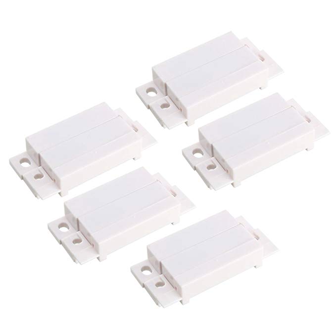 uxcell 5pcs MC-31 Surface Mount Wired NC Door Contact Sensor Alarm Magnetic Reed Switch White