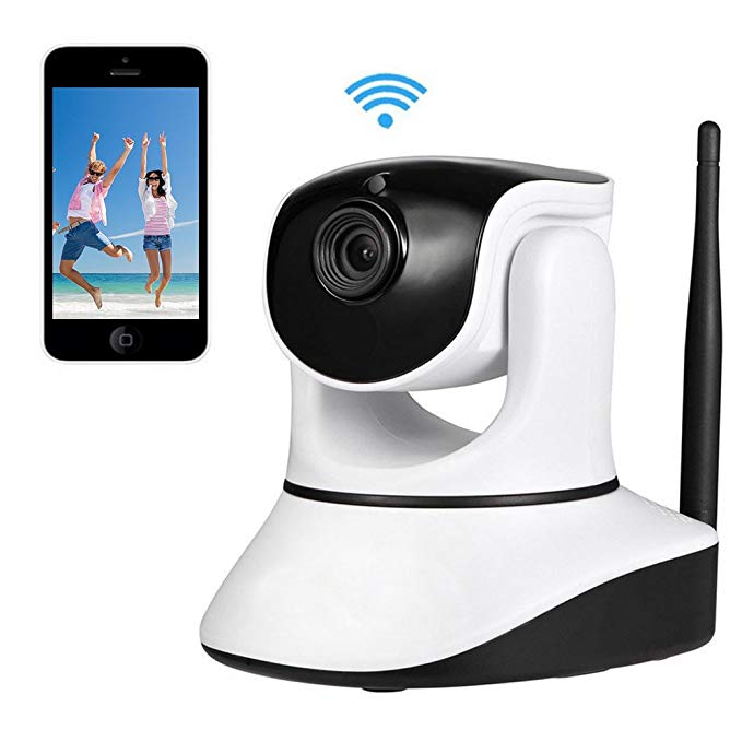B-Bonnie Wireless Camera, WiFi Camera, Wireless Home Security Surveillance IP Camera for Baby/Elder/Pet/Nanny Monitor, Pan/Tilt, Two-Way Audio & Night Vision 631GB (White) (COLOR4)