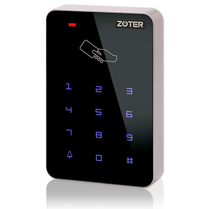 ZOTER Backlit Keys Touch Panel Access Controller RFID 125KHz Reader Keypad for Home Office Entry Security System Support 1000 Users