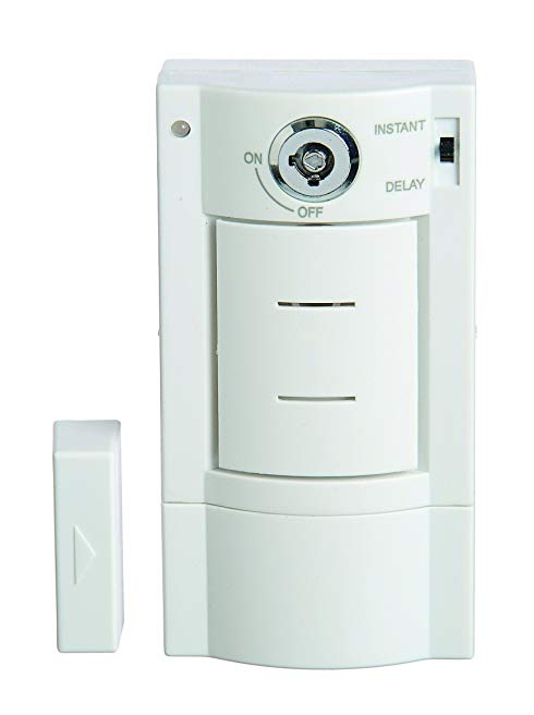 Xodus Innovations HS4313B Battery Powered Wireless Security Alarm with Key Entry, White