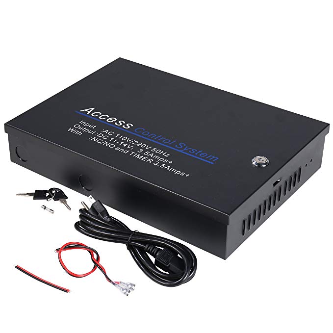 UHPPOTE Input 110VAC to Output 12VDC 3.5A Metal Power Box Supply For Door Access Control Board