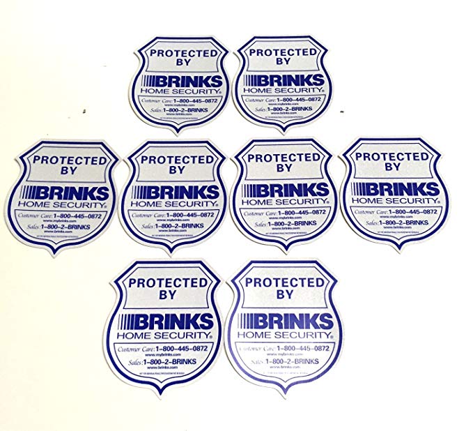 8 Authentic Home Security 3M Reflective Window Stickers