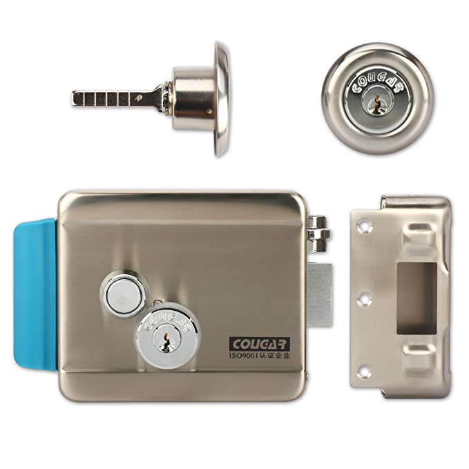 Electric Release Door Lock, ZOTER Electric Lock with Key NO Mode for Video Door Phone Intercom